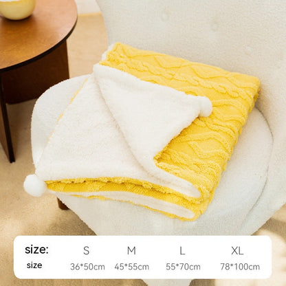 Textured Flannel & Sherpa Pet Blanket