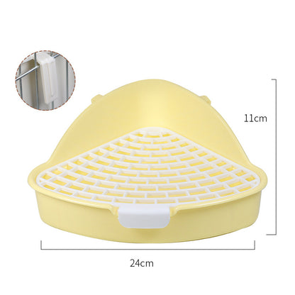 Corner Litter Box with Grid for Rabbits & Guinea Pigs