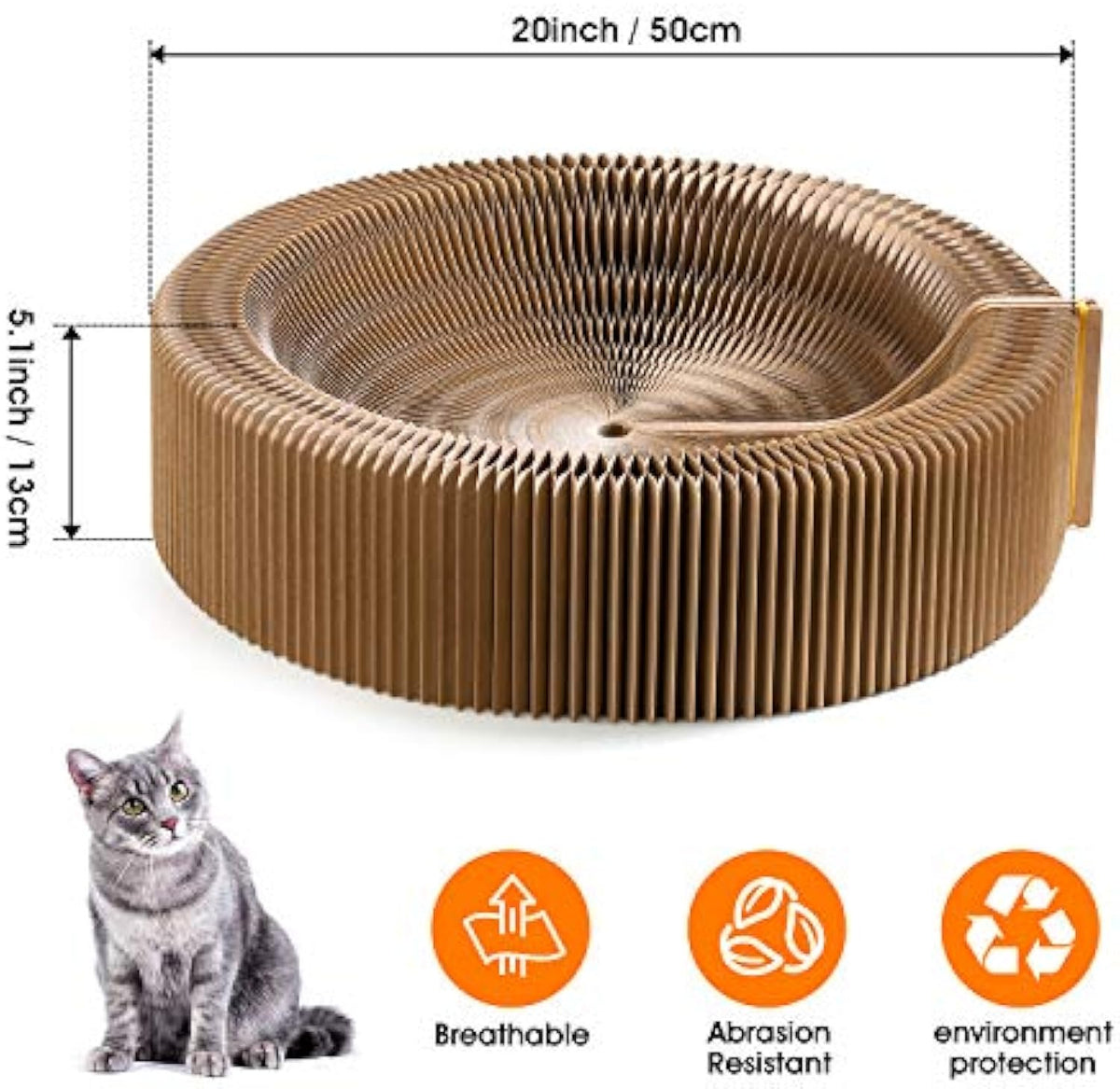 Round Cardboard Cat Scratcher Bed