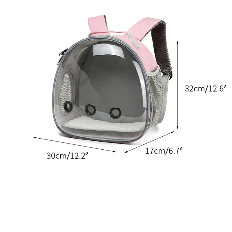 Clear-Window Carrier Backpack for Small Pets