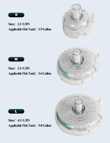 Air-Driven Mini Sponge Filter for Small Tanks