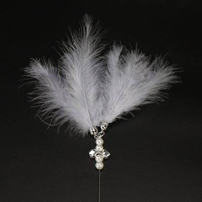 Feather Cat Teaser Wand with Bell