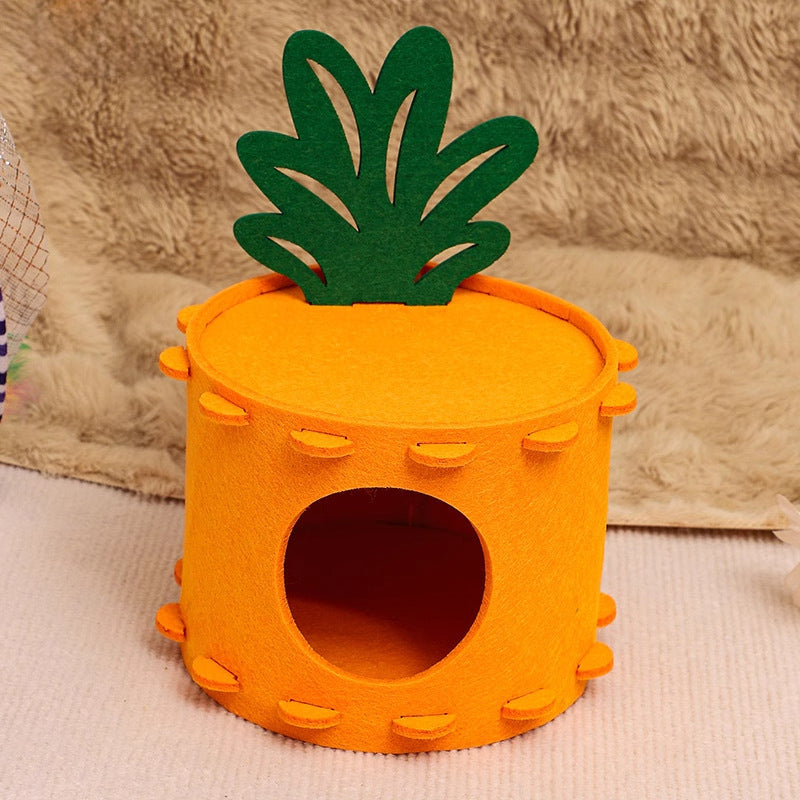 Felt Pineapple Hideout for Hamsters