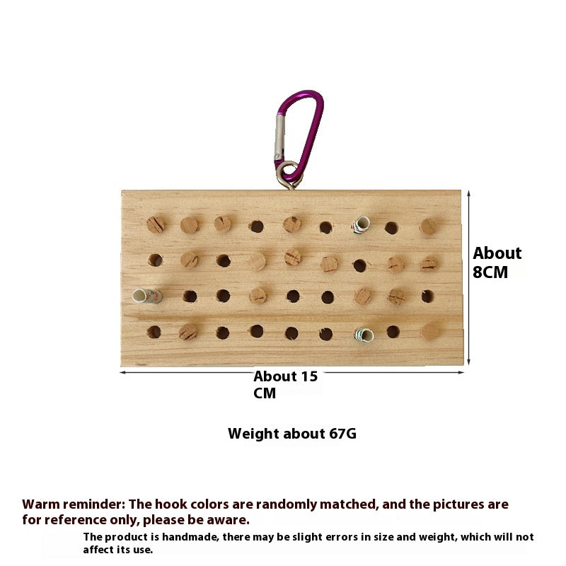 Wooden Cork-Plug Foraging Board for Parrots